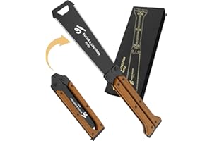 KERYE Hand Saw Tools, 5.5 Inch Mini Pocket Folding Saw, SK5 Blade Wood Saw for Woodworking, 13/14 TPI Double Edges Pull Saw, Flush Cut Saw for Wet/Dry Wood, Christmas Gifts for Men- KY03