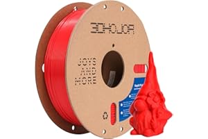 3DHoJor High Speed 1.75mm PLA Filament 1kg (2.2lbs) Rapid Printing - +/- 0.02mm Accuracy - Fits Most FDM 3D Printers - Red