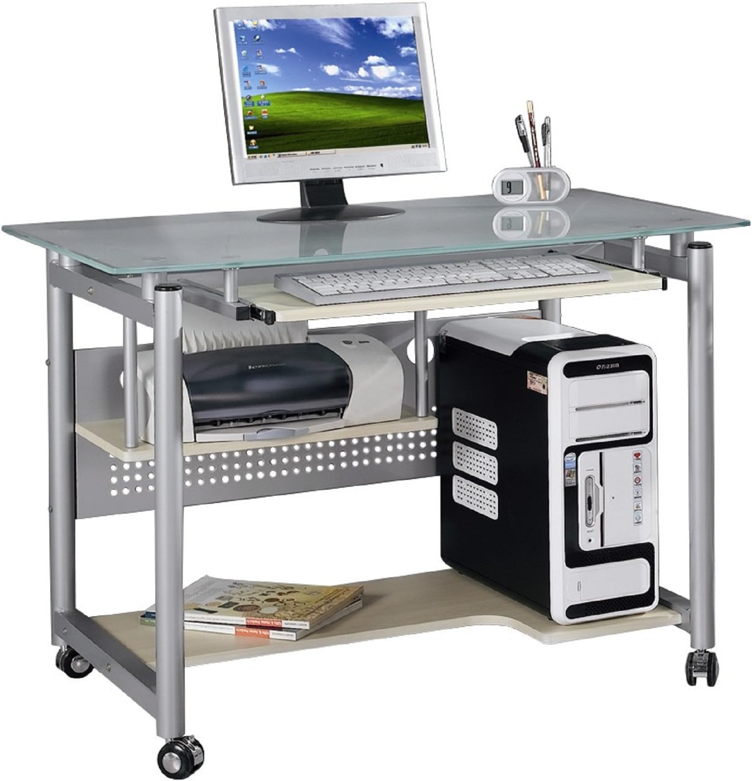 Yelloo Desk for Home, Office, Living-Room, Bedroom, Computer, Wheel Model