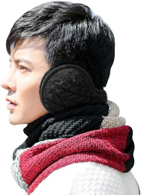 Amazon Co Jp イヤーマフ 耳当て イヤーウォーマー 耳カバー 耳あて ファッション小物 自転車 防寒対策 耳が痛くない 冬 あったか 保温 折りたたみ ニット アウトドア コンパクト 通勤通学 おしゃれ ふわふわ 冬小物 メンズ レディーズ キッズ グレー ブラック ホーム