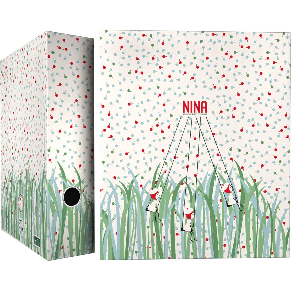 Grafoplás 88172616 Nina and Other Little Things Collection 4 Ring Binder 40 mm Nature A4