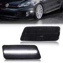 For VW Golf Jetta Sportwagen 6 MK6 2010-2014 Pair LED Convex Lens Fog