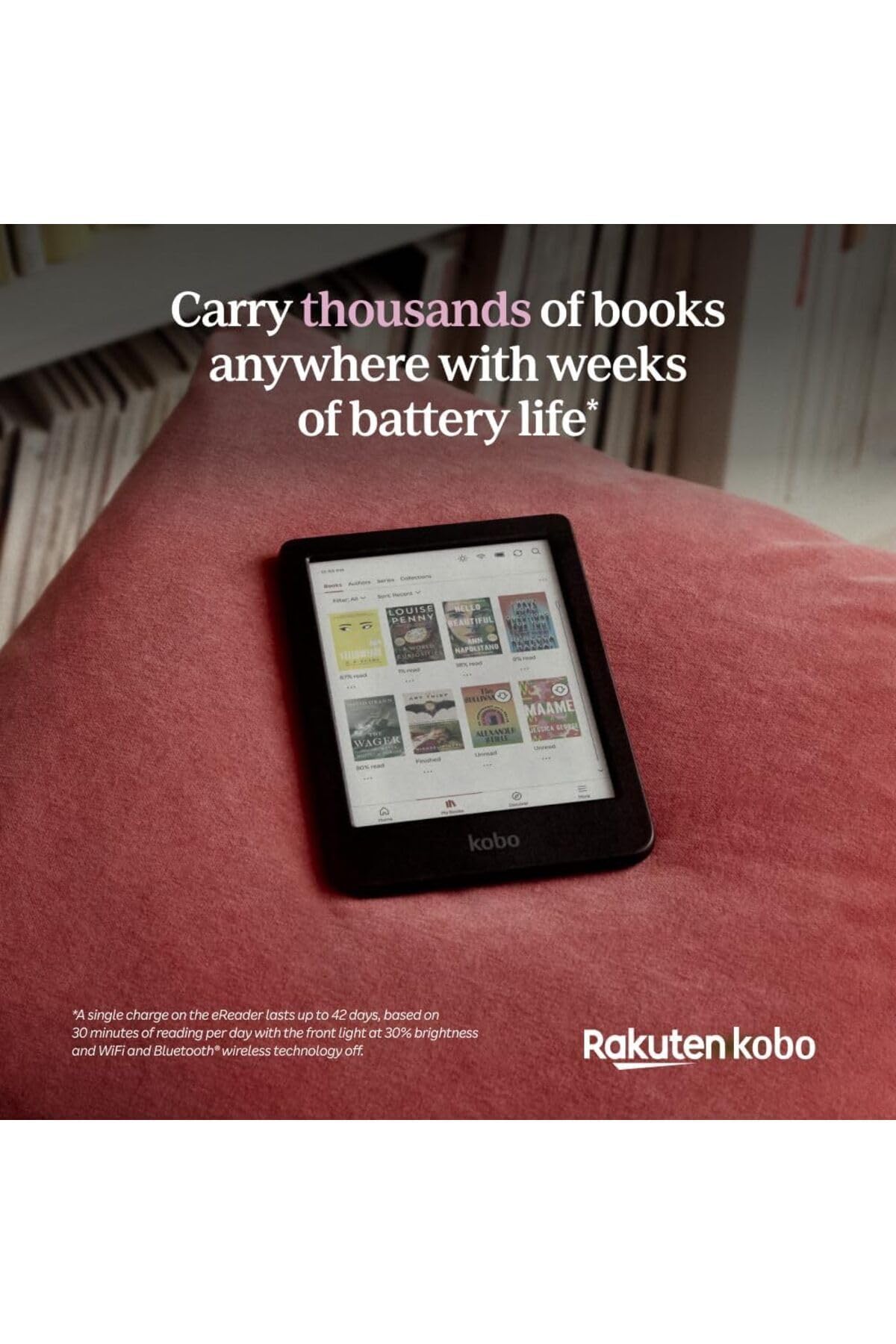 Kobo Clara Colour | eReader | 6” Glare-Free Colour E Ink Display | Dark Mode Option | Waterproof | Audiobooks | 16GB of Storage | Black