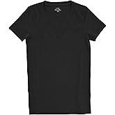 J.Crew Mercantile Women's Short Sleeve Vintage Cotton V-Neck Tee (M, Black)