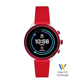 Fossil Womens Sport Metal and Silicone Touchscreen Smartwatch with Heart Rate, GPS, NFC, and Smartphone Notifications