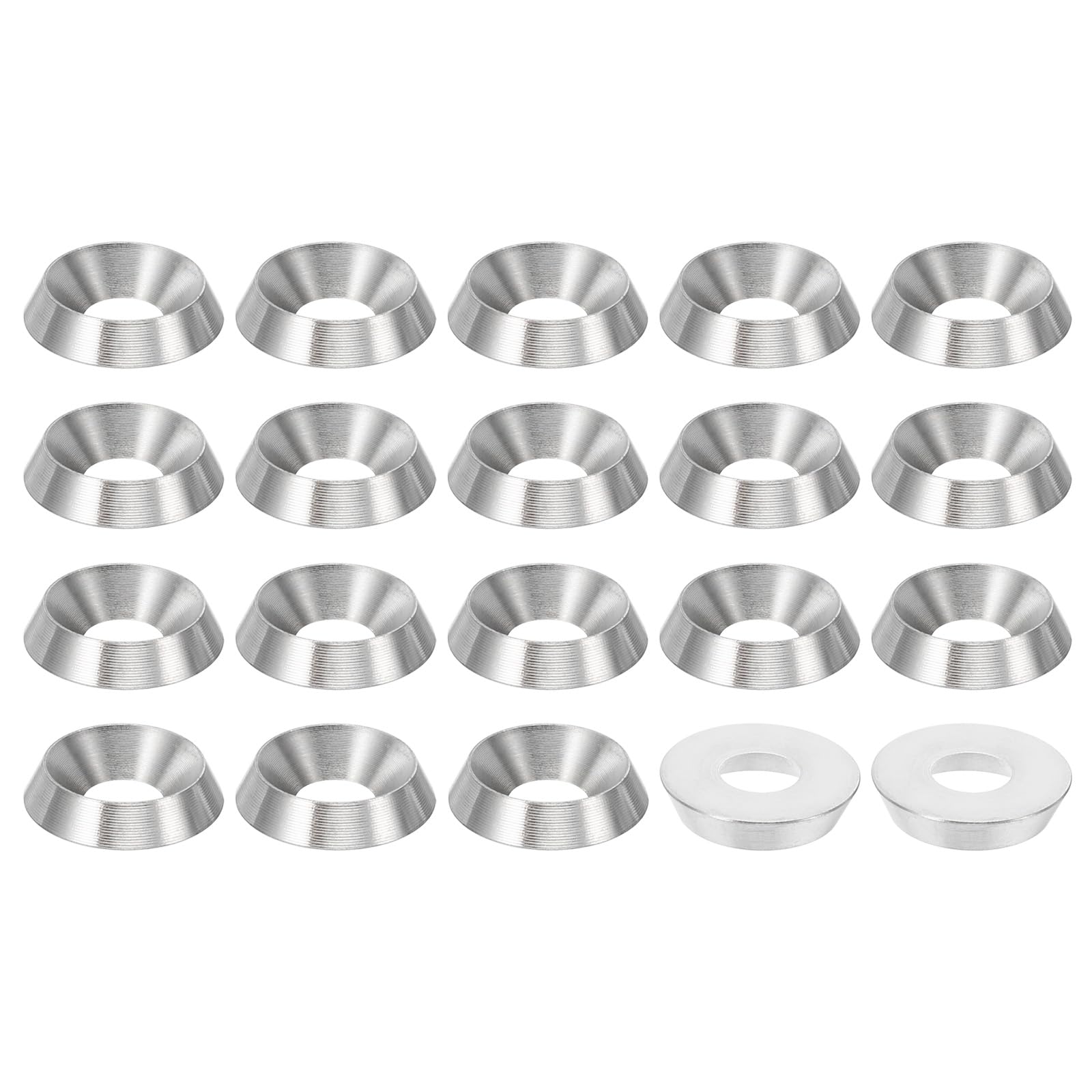 PATIKIL M6 Finish Countersunk Washer, 20pcs 16mm Dia. 3.5mm Tall Solid 304 Stainless Steel CNC Finish Cup Washer Screw Head Gasket for Industrial Construction — image 1