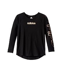 adidas Girls' Little Long Sleeve Raglan Tee