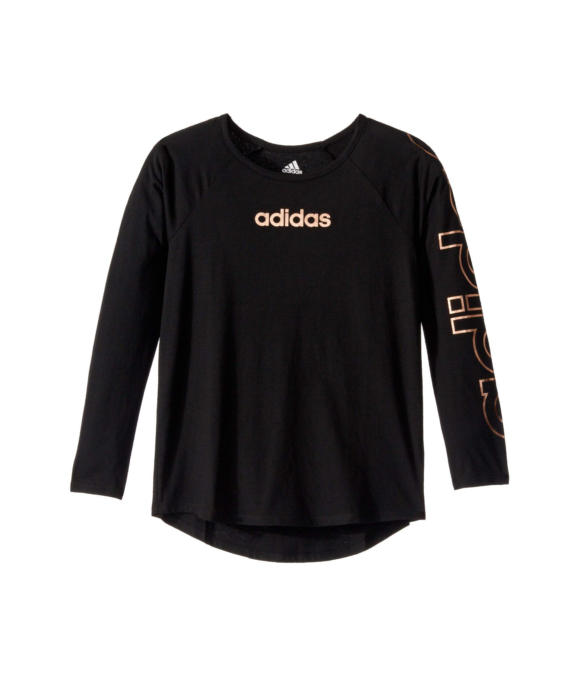 adidas Girls' Little Long Sleeve Raglan Tee