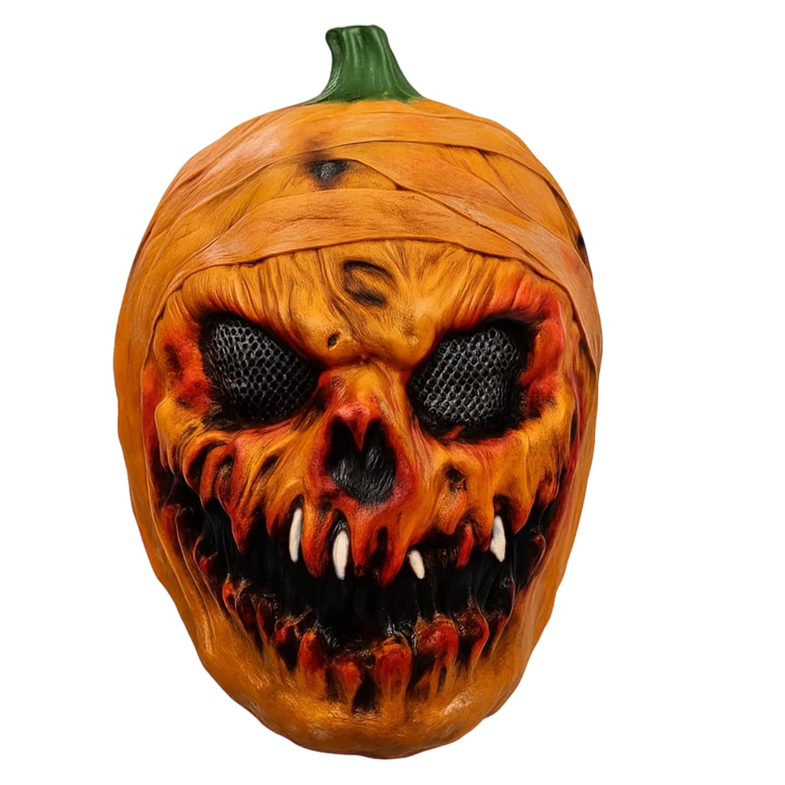 GYTFOG Scary Halloween Costumes Latex Mask, Creepy Pumpkin Head Mask for Adults, Unisex Slipknot Halloween Mask for Parties, Cosplay and Haunted Houses, Novelty Scary Halloween Costume Party Props
