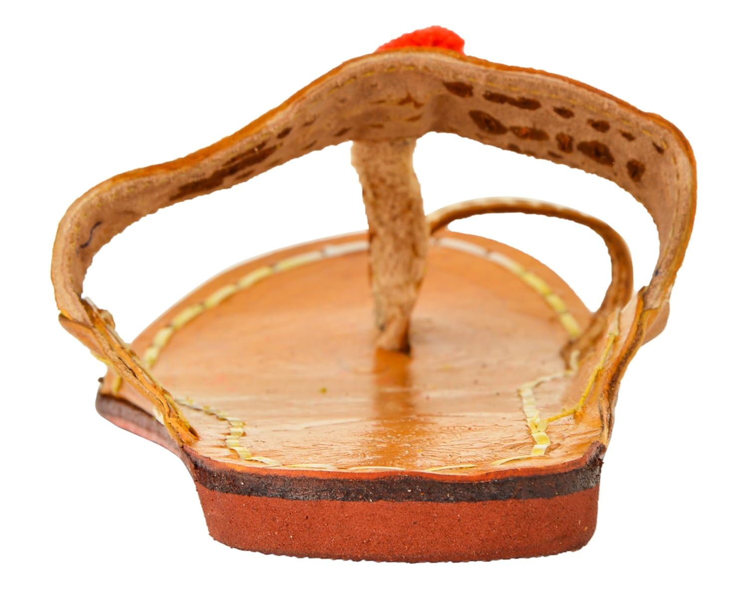 ampereus women's pure leather kolhapuri shoes (yellow)