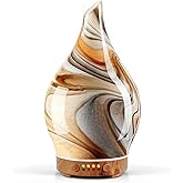 Porseme 150ml Glass Essential Oil Diffuser Aromatherapy Ultrasonic Cool Mist Humidifier 6 Running Hours Waterless Auto-Off Air Diffusers for Sleeping,Yoga,Office Working Spa and Rest (Deep Desert)
