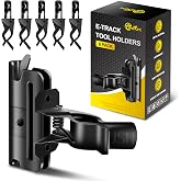 6-Pack E-Track Tool Holders, 40lbs Capacity, Max Opening: 1.78" | Heavy-duty Steel with Black Powder-coated.Fits E-Track &amp; X-Track Rails Accessories.Securely organize Rakes,Brooms &amp;Shovels