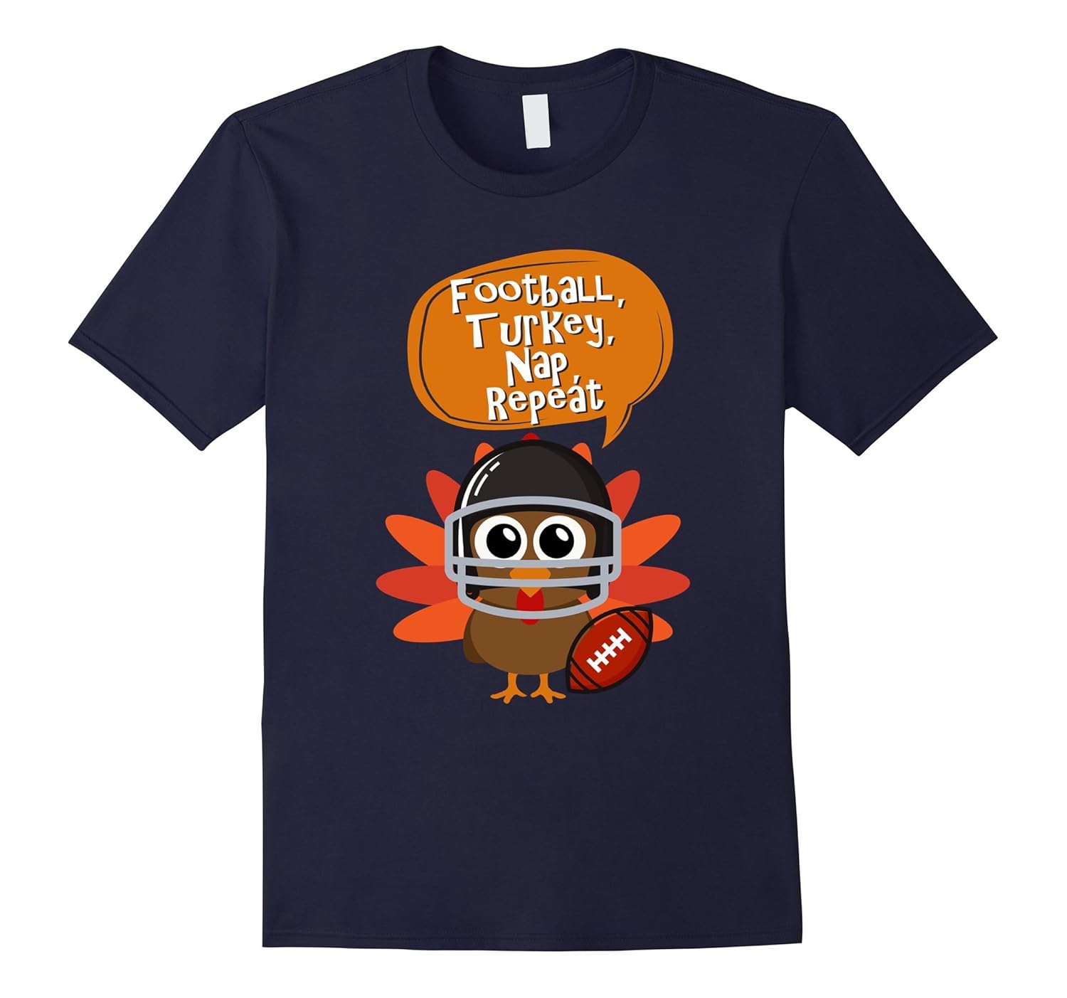 Football Turkey Nap Repeat T-shirt-Rose