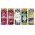 BLUE TEA - Flower Tea Combo - 5.64 Oz (Pack of 5) | Butterfly Pea, Rose, Hibiscus, Chamomile, Lavender | VARIETY PACK | Caffeine Free - Non-Bitter - Herbal Tea - Flower Based - Vegan | Pet Jar Pack