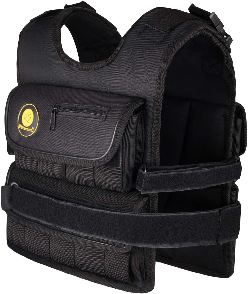 K2 Weighted Vest Short Narrow Style for Men 50lbs Adjustable Male Fitness Gear Black