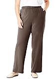 Woman Within Plus Size 7-Day Knit Wide-Leg Pant