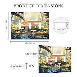 Tewujay Decorative Light Switch Covers 3 Toggle