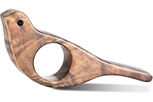 WACANTIC Walnut Bird Book Page Holder, Smooth Finish Wood Book Holder for Reading, Ideal Book Reader Gifts, Book Worm Gifts for Women, Thumb Book Page Holder - For Book Lovers & Literary Gifts (Medium)