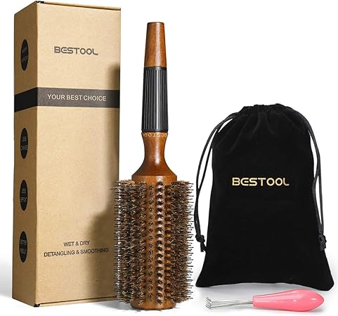 Amazon Bestool ロールブラシ ヘアブラシ ロール くし 木製 櫛 ヘアケア 高级 コーム レディース メンズ ブロー カール 巻き髪 耐熱 人気 艶髪 美髪ケア L Bestool ヘアブラシ 通販