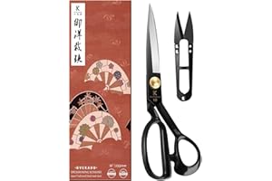 Heavy Duty Sewing Scissors for Dressmakers, Fabric Shears for Clothing and Upholstery, Craft Scissors (Black, 10 Inch)