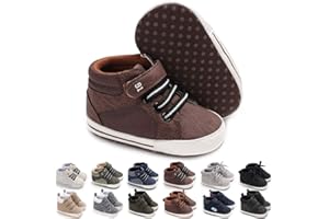 CENCIRILY Baby Boys Girls High Top Sneakers Soft Soles Anti Skid Infant Ankle Shoes Toddler Prewalker First Walking Crib Shoes