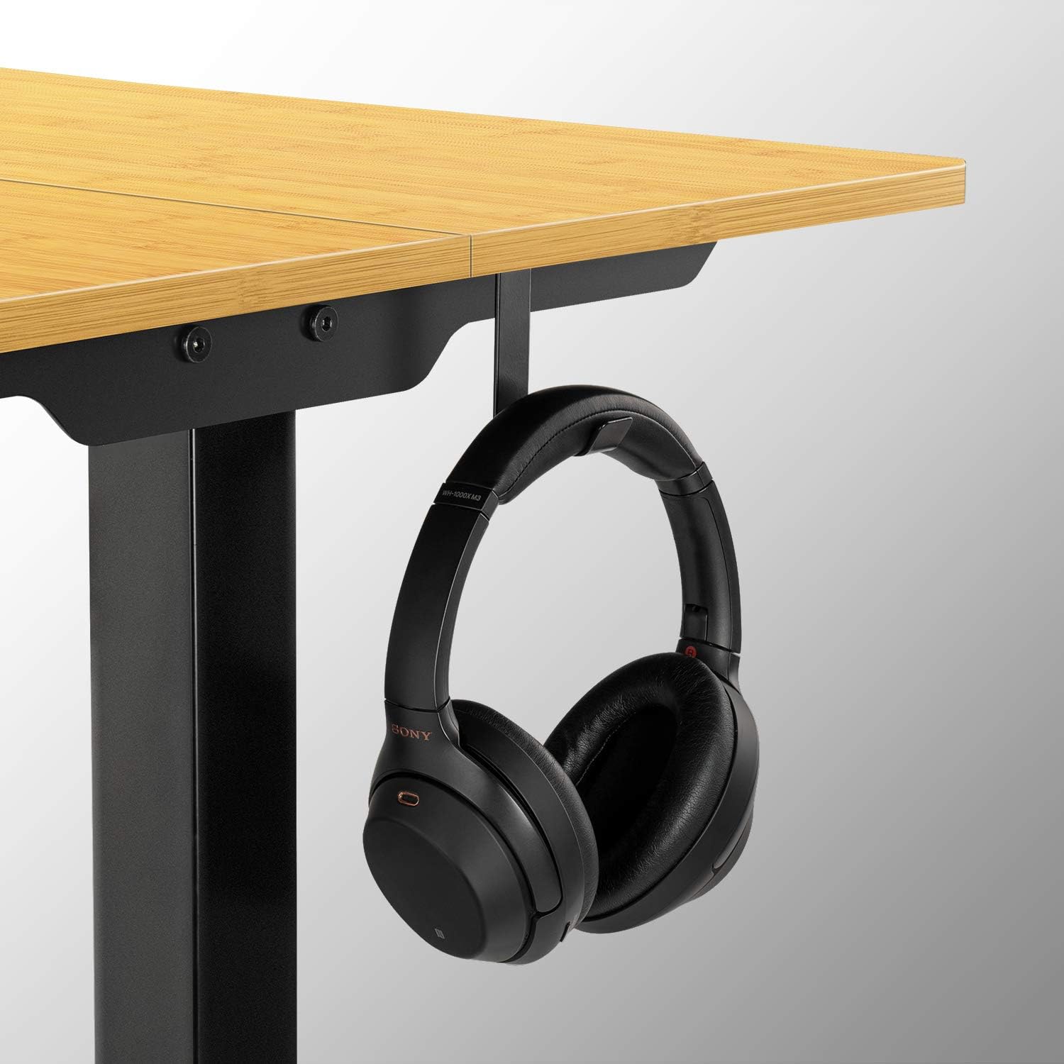 FEZIBO Electric Height Adjustable Standing Desk, 48 x 24 Inches Splice Board, Black Frame/Bamboo Top: Kitchen & Dining