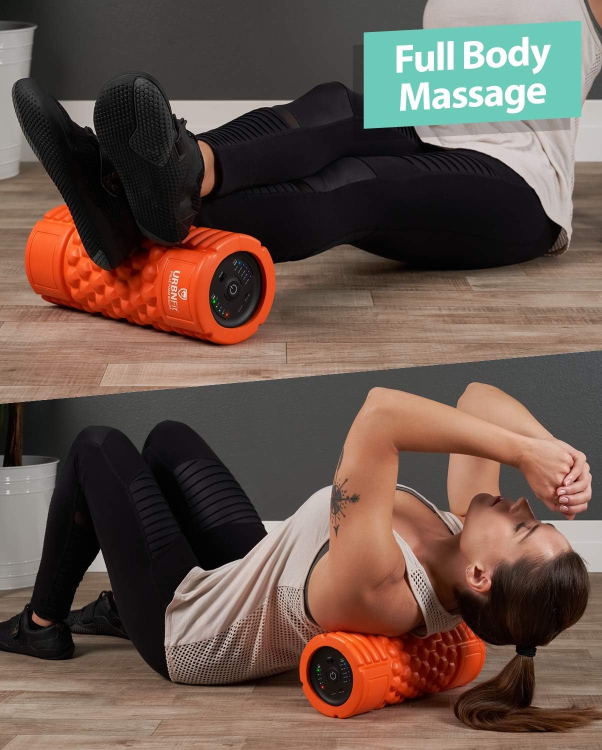 URBNFit Vibrating Foam Roller 5-Speed Massage & Exercise Body Roller - Deep Tissue Trigger Point Performance, Back Muscle Recovery - Rechargeable, Electric : Sports & Outdoors