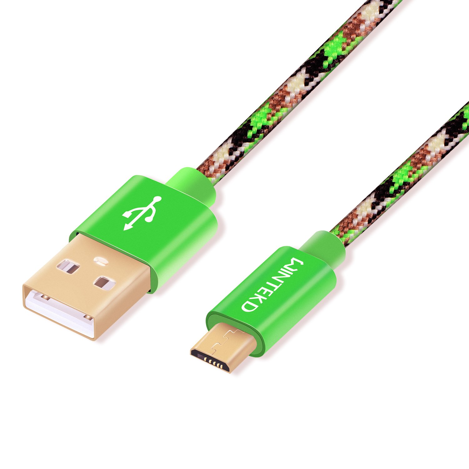Micro USB Android Cable, Wintekd [2-Pack 3.3ft] Premium Nylon Braided High Speed USB to Micro USB Charging Cord Android Fast Charger for Samsung Galaxy S7/S6/S5/Edge,Note 5/4/3,HTC,LG - (Camo Forest)