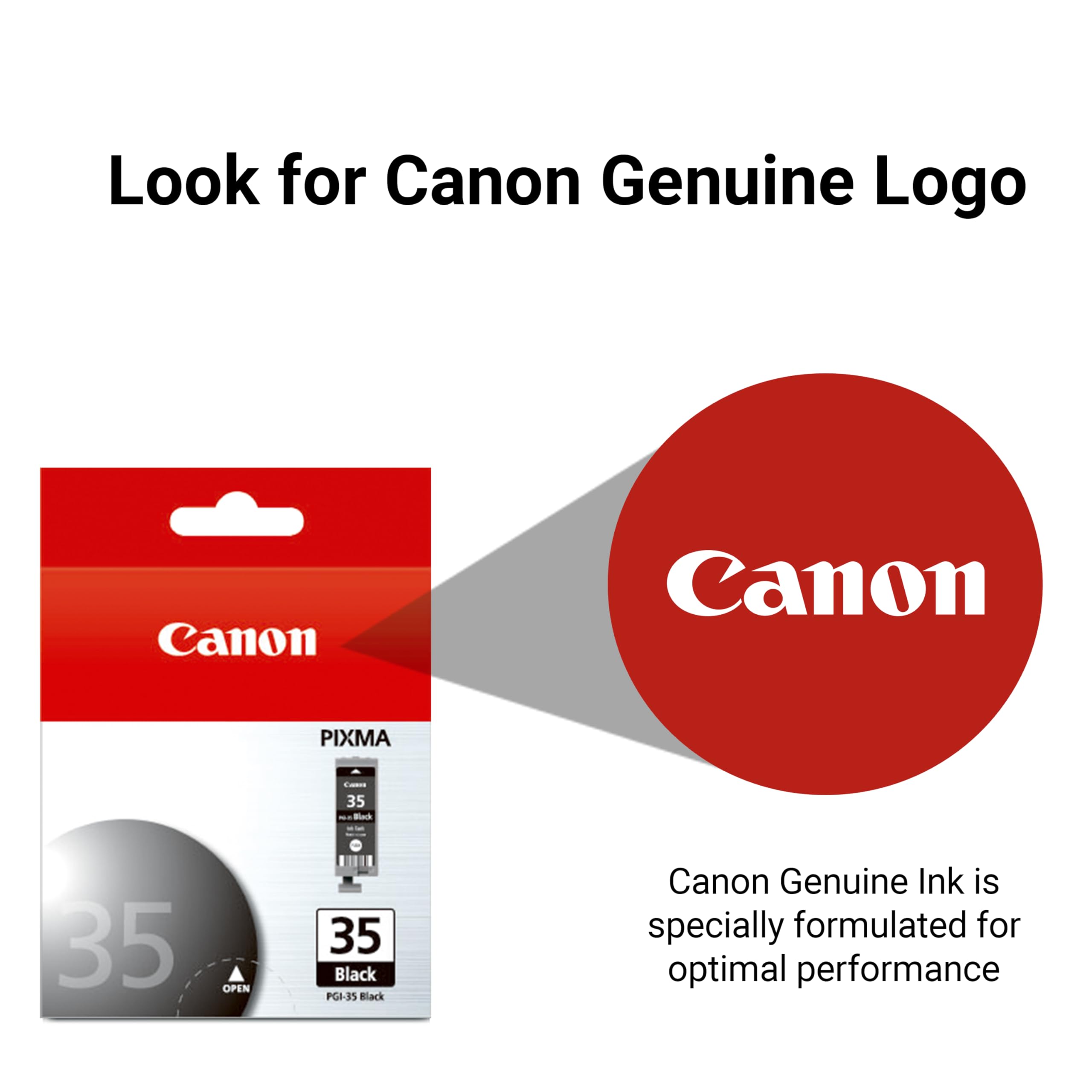 Canon PGI-35 Genuine Black Ink Tank, Compatible with PIXMA iP100, iP110, TR150 and TR160 Printers