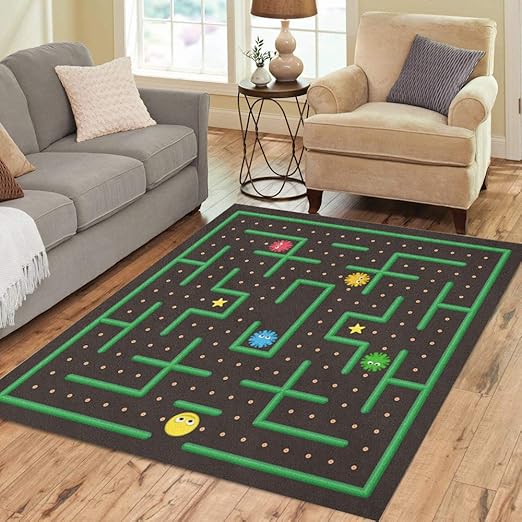 Amazon Com Semtomn Area Rug 2 X 3 Pac Man Analog Game Ghosts