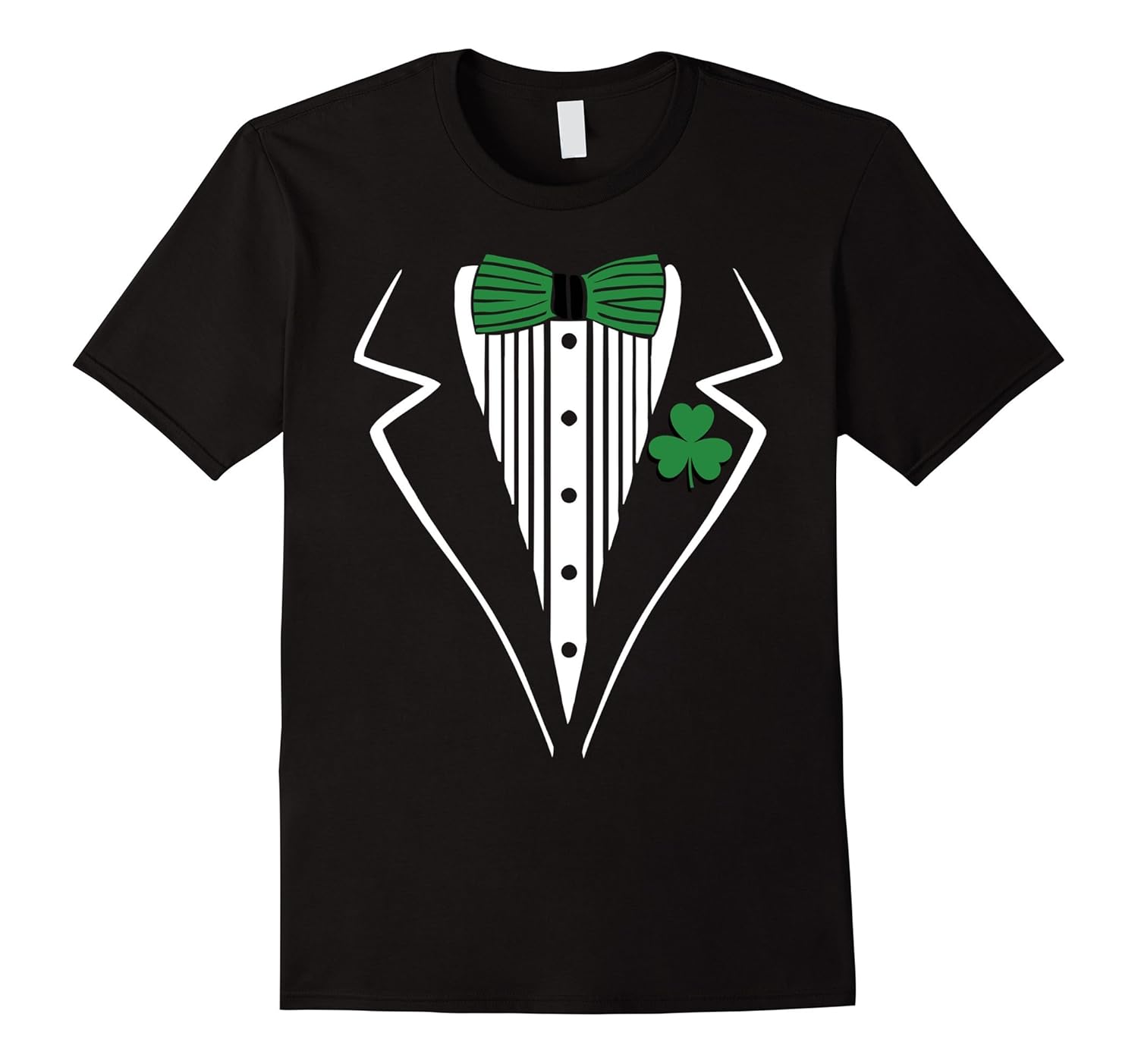 Irish Green Suit Bow Tie and Shamrock T-Shirt-PL – Polozatee, image size:1500x1403