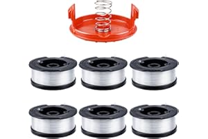 AF-100 String Trimmer Line Replacement - 30ft 0.065 Compatible With Black + Decker Autofeed System - Durable Line (6 Replacem