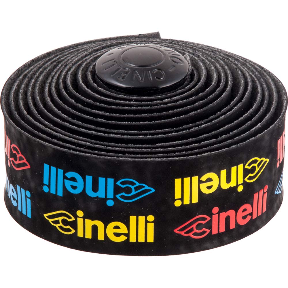 Cinelli Logo Velvet Bar Tape - Yellow/Red/Blue