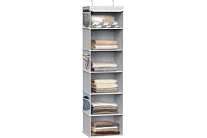Simple Houseware 6 Shelf Hanging Closet Organizer, Gray