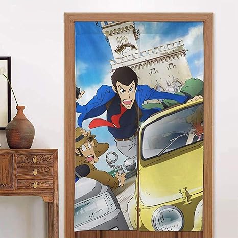 Amazon 和風 Star Heaven ルパン三世 のれん 暖簾 シェードカーテン シールド仕切り 間仕切り 窓掛け カーテン 断熱防寒 防音 暖簾 遮光 目隠し 和風 アニメ 可愛い 呪術廻戦 鬼滅の刃 エヴァンゲリオン 86cm 143cm のれん オンライン通販