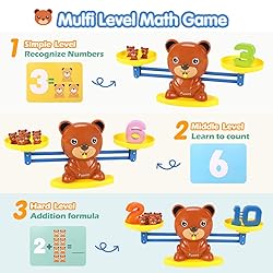 REMOKING Bear Balance Game, Funny Math Counting Toy