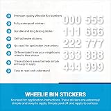Rubigo 4 x Bin Numbers for Wheelie Bins 0-9 17.5cm Weatherproof Self-Adhesive view 8