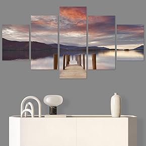 SIGNWIN 5 Panel Canvas Wall Art Modern Art...