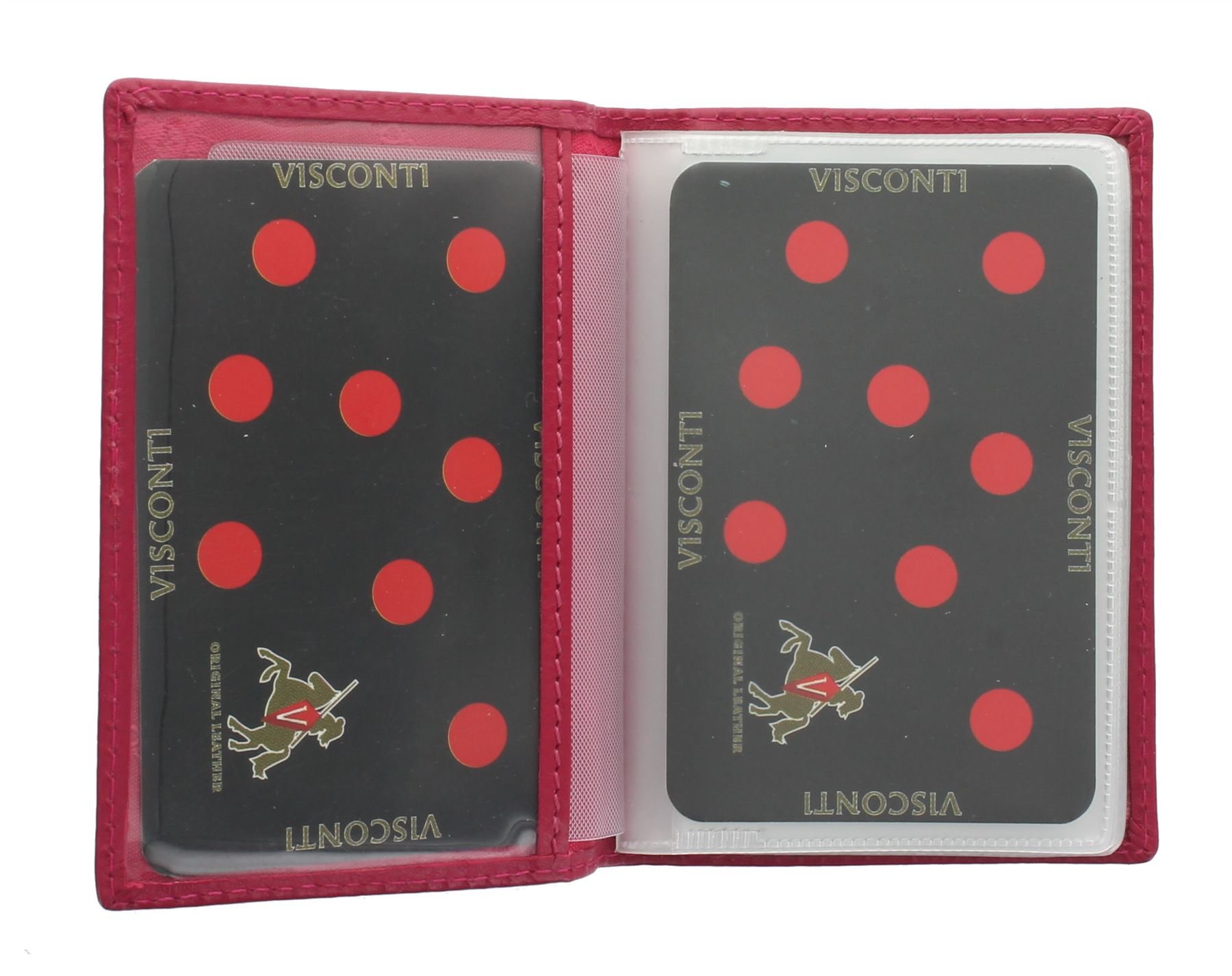 VISCONTI Leather Credit Card Holder TC1 Fuchsia