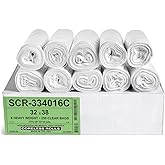 Aluf Plastics Trash Bags - (Commercial 250 Pack) - Source Reduction Series Value High Density 16 Micron Gauge (equiv) - Intended for Home, Office, Bathroom, Paper, Styrofoam