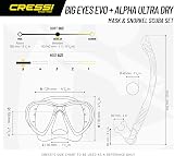 Cressi Big Eyes Evo Alpha Ultra Dry Snorkel Set Adults Silicone Mask view 5