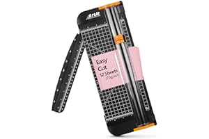 ArtAt A4 Paper Cutter Guillotine Trimmer - 12 Inch Heavy Duty Craft & Office Tool with Automatic Safety Blade, Side Ruler for
