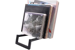 Vinyl Record Holder Display Stand Vinyl Stand Storage Rack Black Metal Tabletop Record Holder & Organizer For Multiple Albums