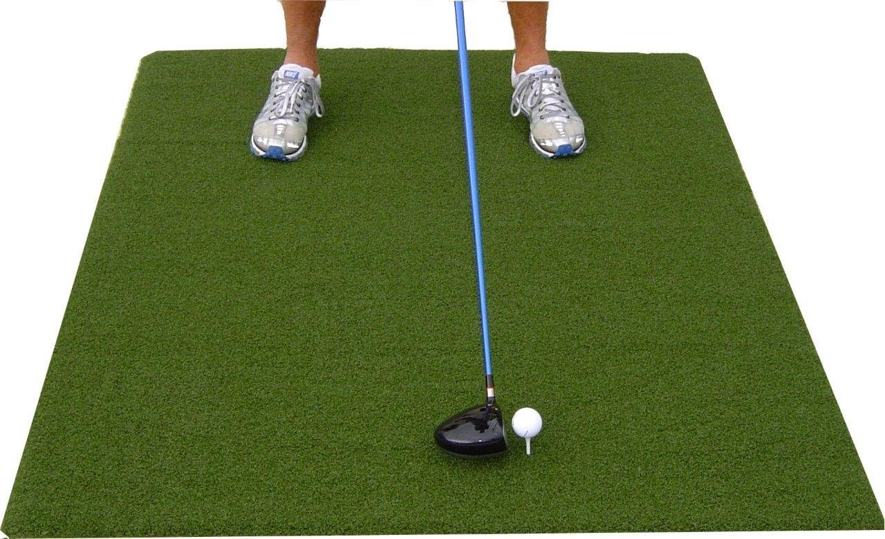 Premium 5'X5' Luxury Tee Golf Hitting Mat Holds a Wooden