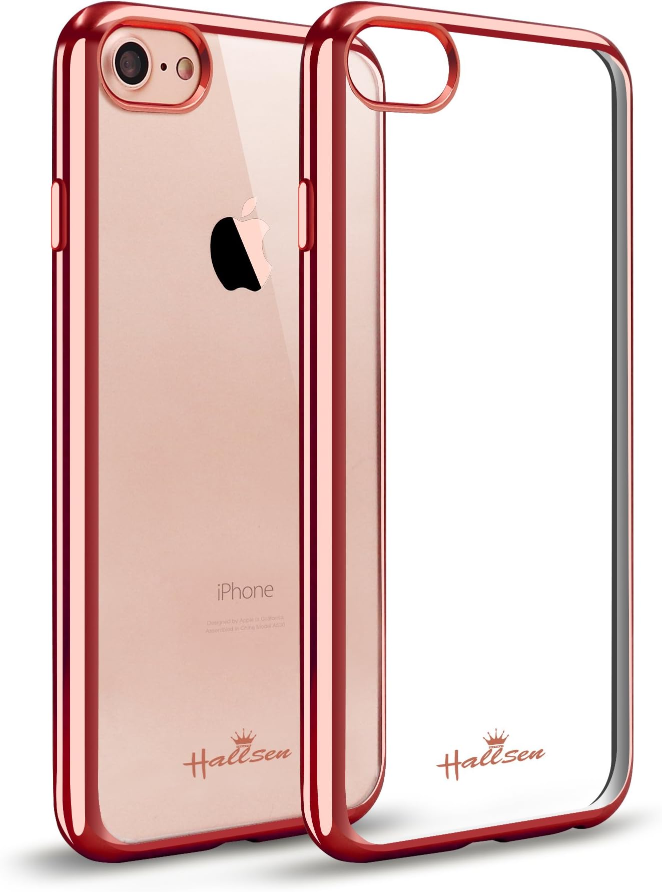 iPhone 7 Case,Hallsen [Electroplating TPU] Ultra-Slim Transparent Crystal Clear Anti-Scratch Flexible Soft TPU Case Cover for Apple iPhone 7 4.7inch - Rose Gold