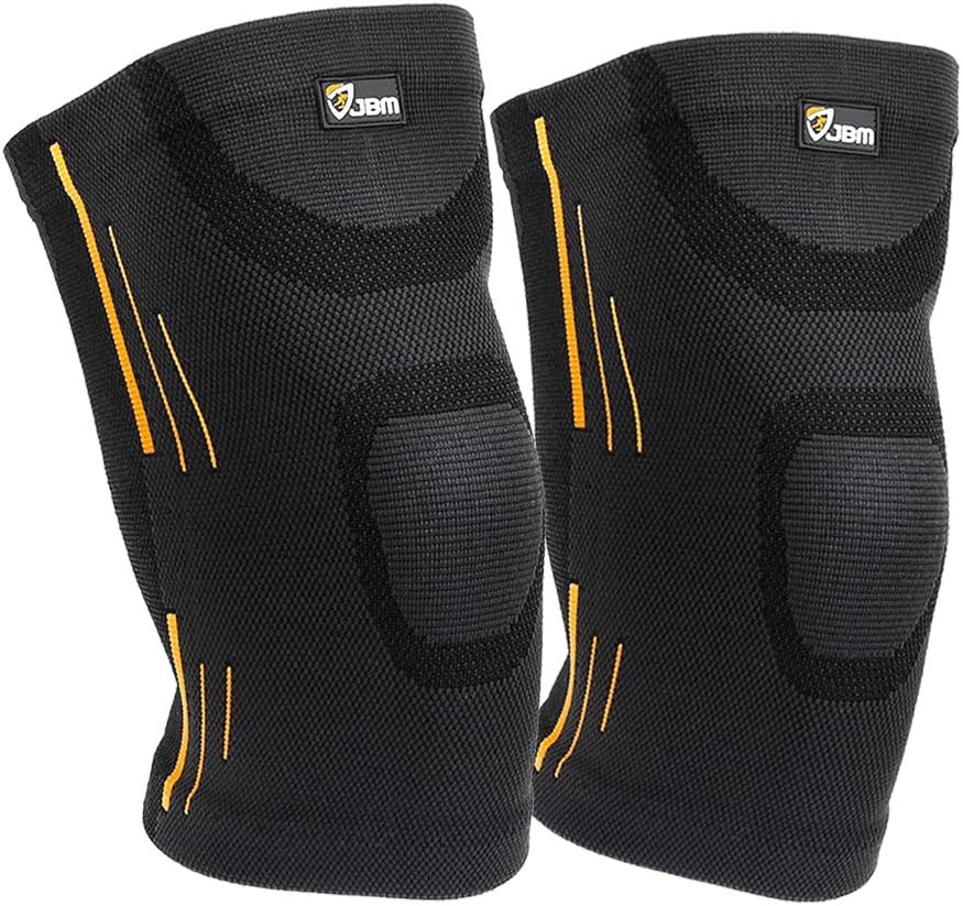 JBM Knee Braces Support Compression Sleeve Patella Wrap Band Knee Stabilizer Safe Pain Relief for Fitness Exercise Basketball Running