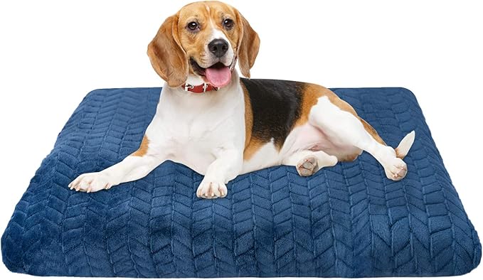 blue beagle crate mat