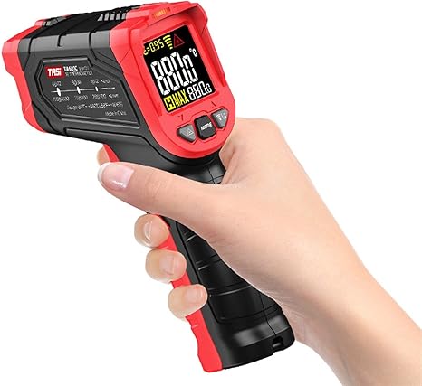 Amazon Co Jp 非接触赤外線温度計 デシタル 放射温度計 50 480 温度範囲 高温銃 Lcd表示 高温度計 キッチン 料理用 工業用 金属加工 自由研究に ホーム キッチン