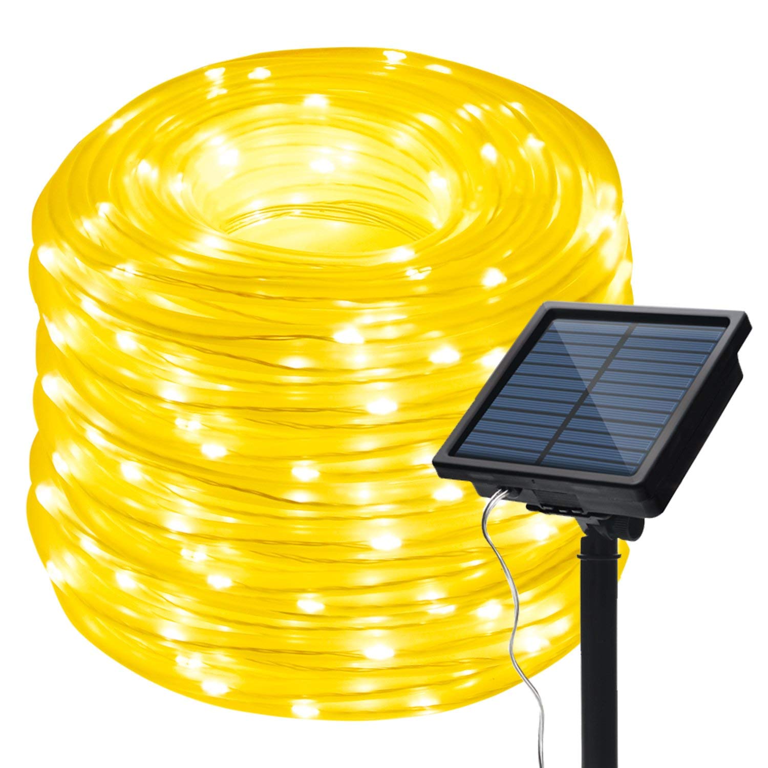 Solar Rope Lights Outdoor,KINGCOO Waterproof 72FT 200LED Tube Copper Wire Pipe Twinkling Solar