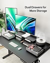 Marsail Monitor Standing Desk with Storage, 48